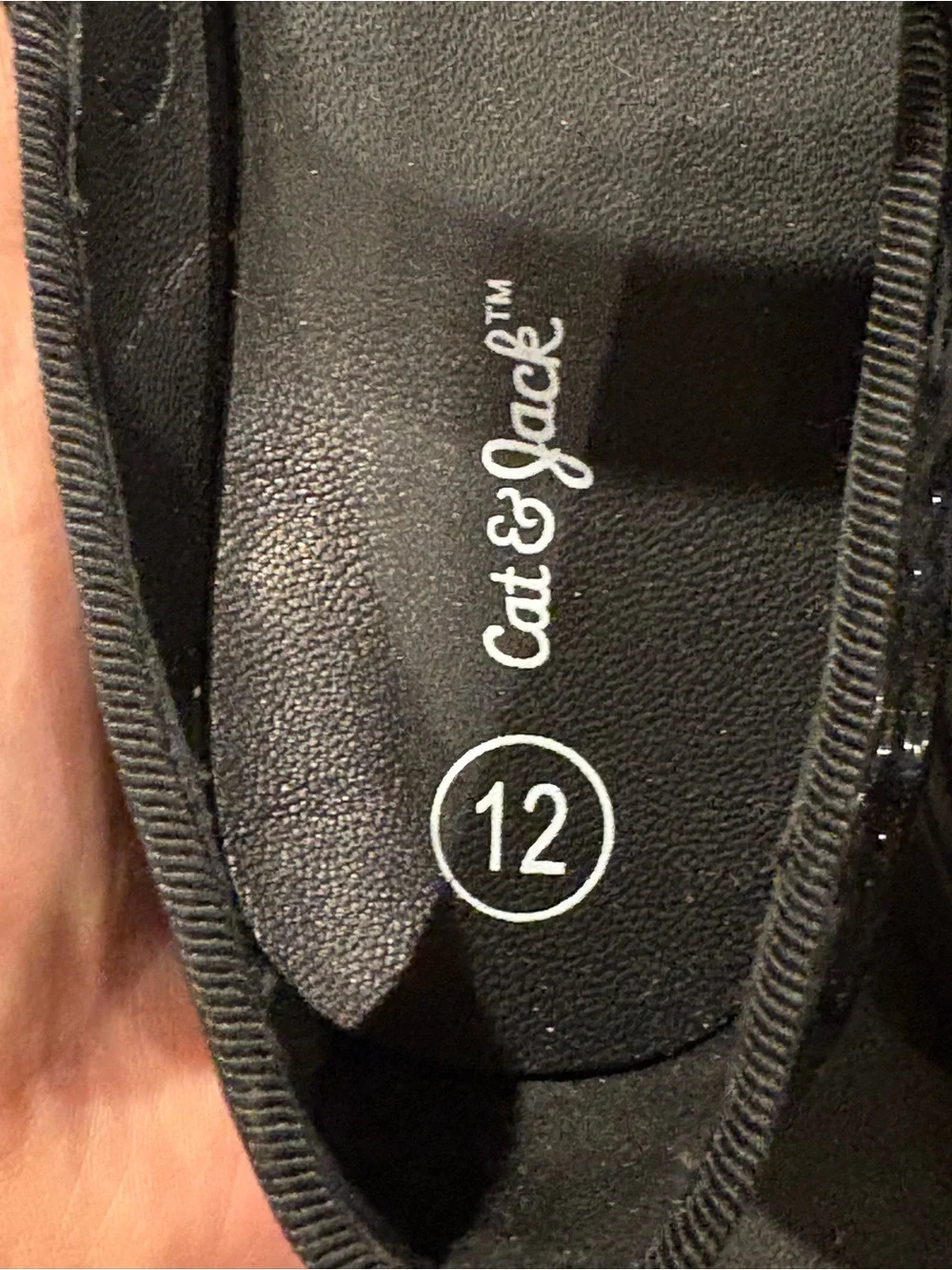Cat & Jack Bridget Bow Mary Janes  Black Glitter Toddler Size 12 Fast Shipping